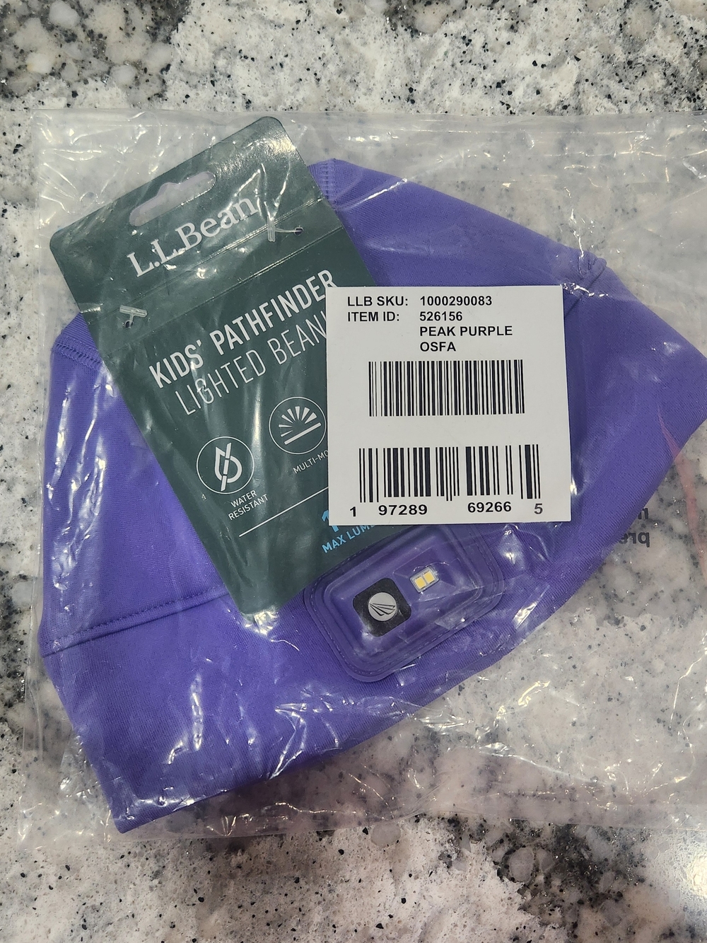 L.L. Bean Kids' Pathfinder Lighted Beanie - Peak Purple